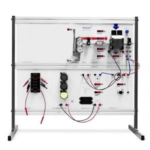 Fuel Cell Trainer FCT SH, Pile combustible hydrogène 50W, charge électronique, cadre, câbles, logici Convertisseur, feux LED, Sans réservoir d'Hydrure et plaque support (K00-0642)