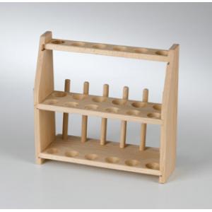 Test tube rack, wooden, 12 tubes