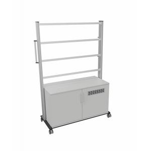 Banc d'expérimentation mobile PB-3 avec meuble de rangement, cadre 3 étages