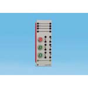Bouton poussoir triple, 3 bouton-poussoirs en couleur : vert I, vert II, rouge 0