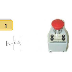 Bouton d'arrêt d'urgence NA et NC avec fiche 2 mm (EWTHR23500952-2) SUR DEMANDE