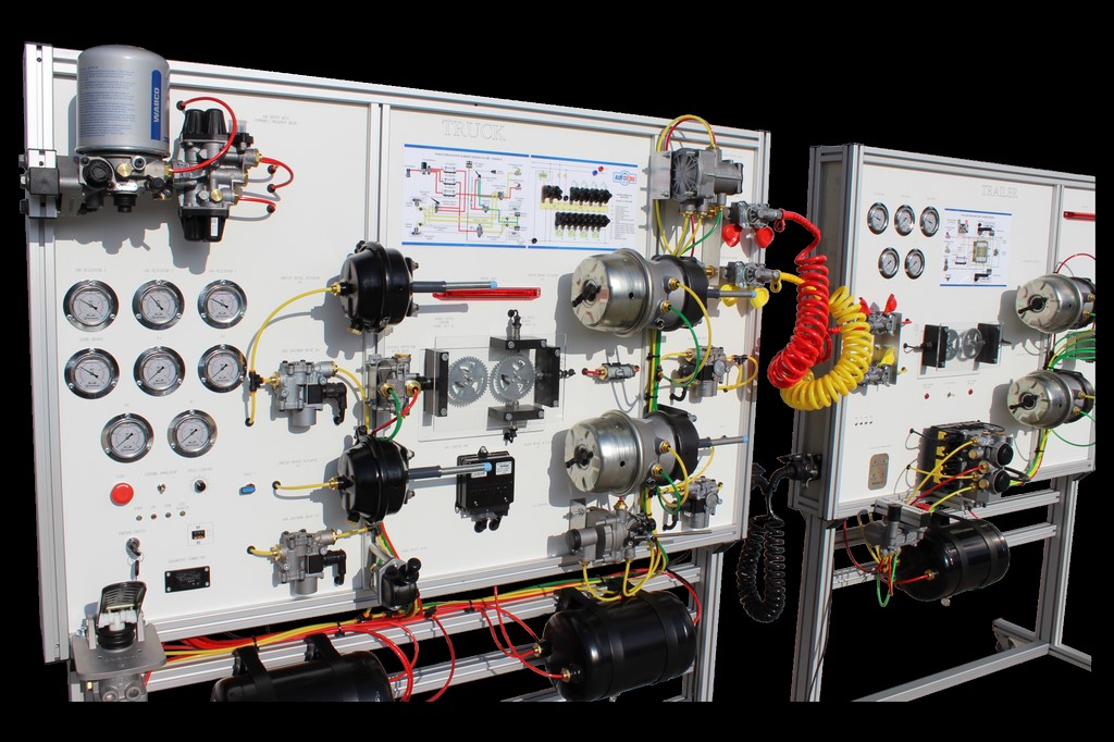 Banc freinage pneumatique VI VTR avec EBS WABCO avec 2 cadres aluminium sur roulettes