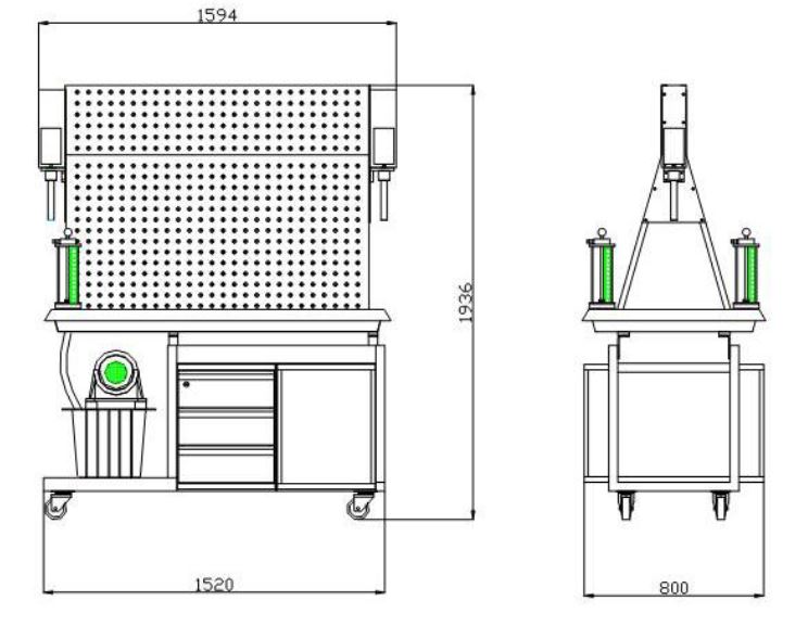 Banc hydraulique industriel double face HLA80-2 (NW6) (EWTHR53952011)